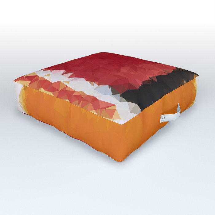 Untitled After Rothko Low Poly Geometric Triangles Outdoor Floor Cushion