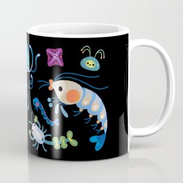 Zooplankton Coffee Mug | Shrimp, Ecosystem, Fish, Tomopteris, Jellyfish, Marinelife, Copepod, Ocean, Water, Sciencepattern 