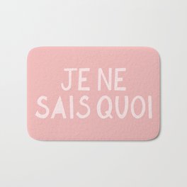 Je Ne Sais Quoi (I Don't Know What) French Pink Hand Lettering Bath Mat | French, Idk, France, Pink, Handlettering, Graphicdesign, Paris, Typography, Digital, Color 