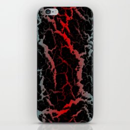 Cracked Space Lava - Cyan/Red iPhone Skin