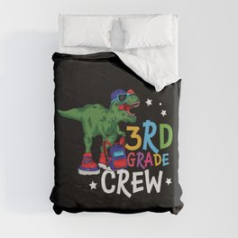3rd Grade Crew Student Dinosaur Duvet Cover