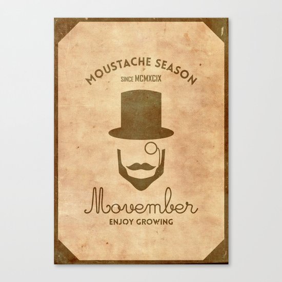 Moustache season Canvas Print