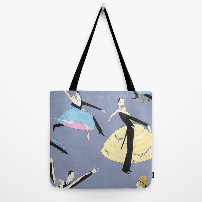 1920s Vanity Fair Illustration of Dancing Couples Tote Bag by