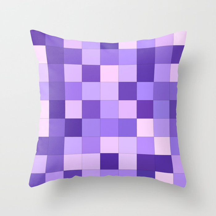 Pastel purple squares Throw Pillow