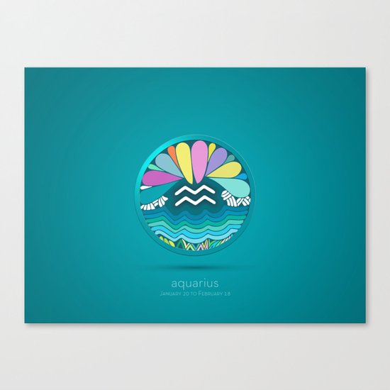 Zodiac Signs aquarius (Horoscope) Canvas Print