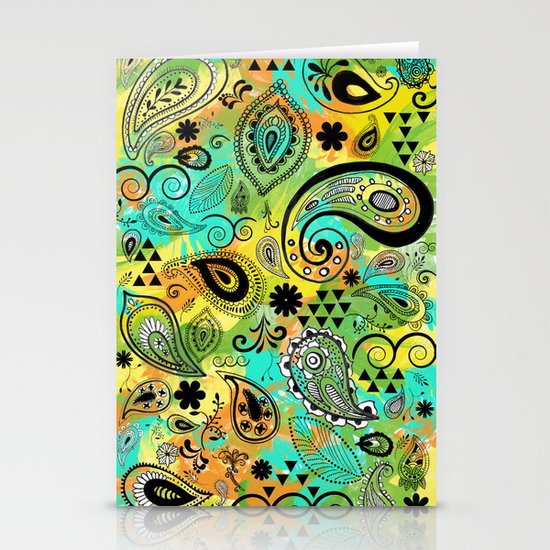 Crazy Paisley Stationery Cards