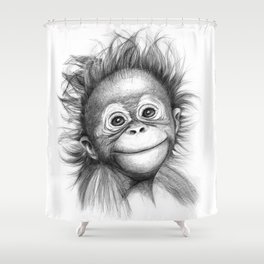 Monkey - Baby Orang outan 2016 G-121 Shower Curtain