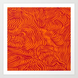 orange red flow Art Print