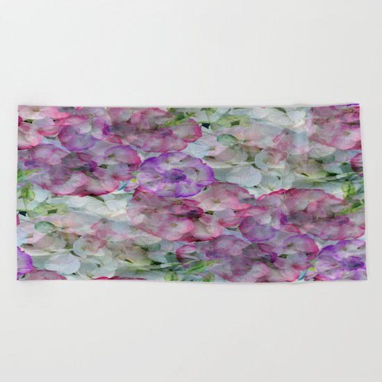 Mesmerizing Floral Abstract Beach Towel