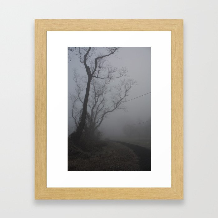 Foggy Path Framed Art Print