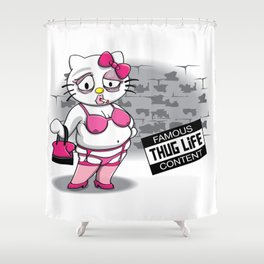 Kitty Thug Life Shower Curtain