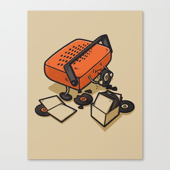 RECORD EATER Canvas Print