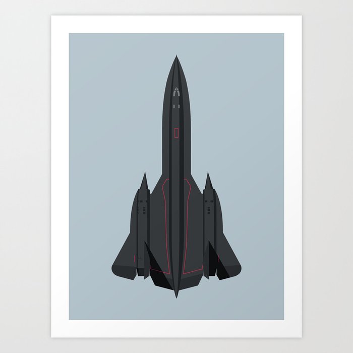 SR-71 Blackbird Jet Aircraft - Cloud Art Print