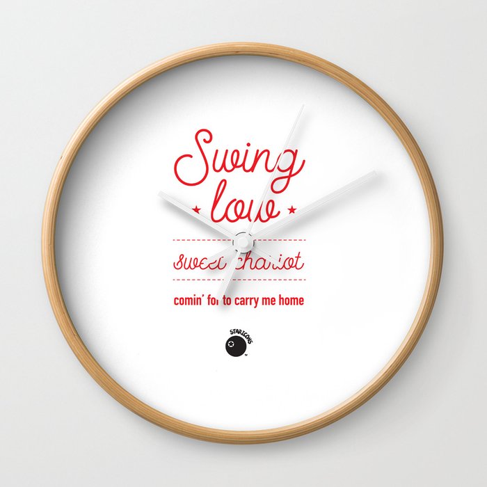 England Rugby Union National Anthem Swing Low Sweet Chariot Wall Clock By Stariconsrugby
