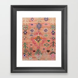 Moroccan Berber Traditional Carpet Framed Art Print