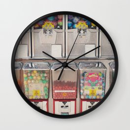 Penny Arcade candy photograph Wall Clock