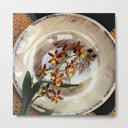 A Brushstroke Of Orchid Genus Metal Print