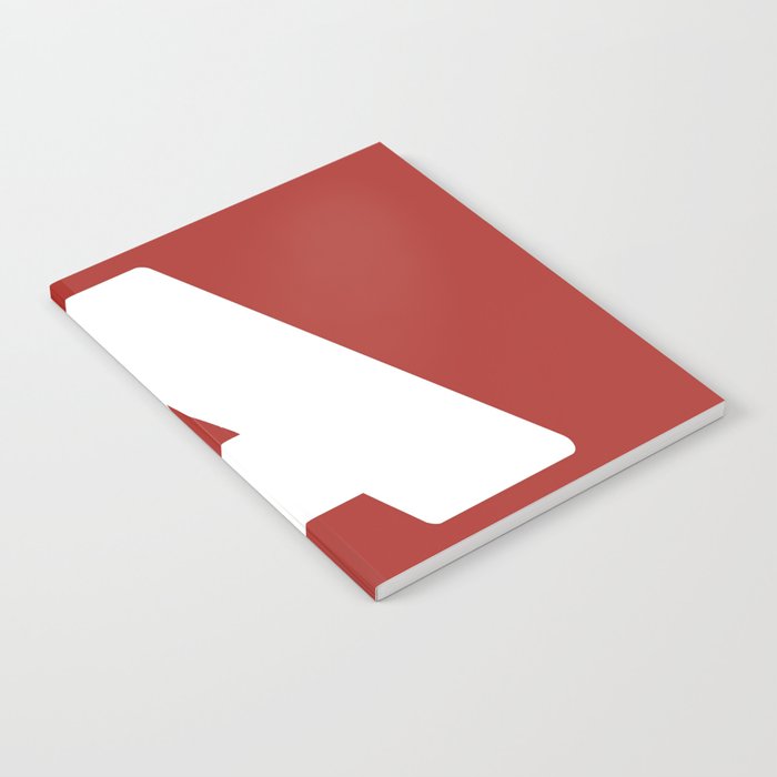 A (White & Maroon Letter) Notebook