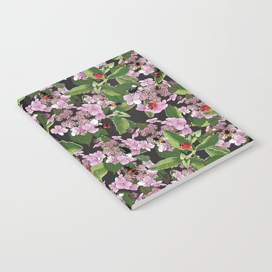 Floral insects pattern Notebook