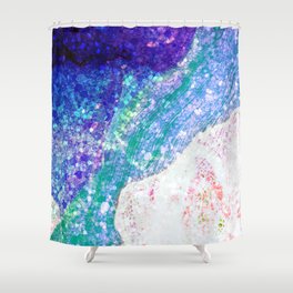 Sleeping Mermaid - Ocean Colors Shower Curtain