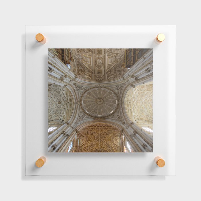 Spain Photography - Beautiful Ceiling Of A Mosque In Córdoba Floating Acrylic Print