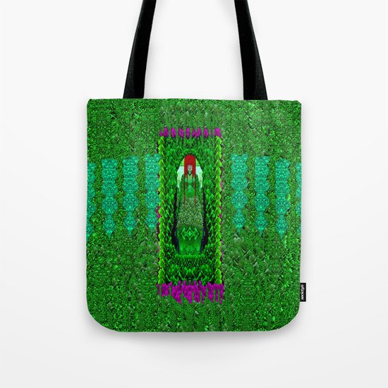 Peace Mermaid Cat Tote Bag