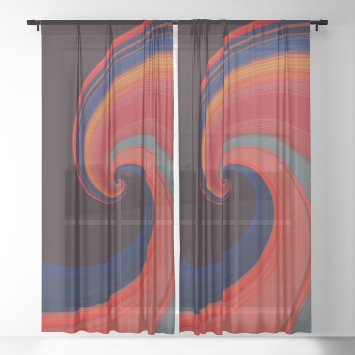 Pacific Wave No2 Sheer Curtain