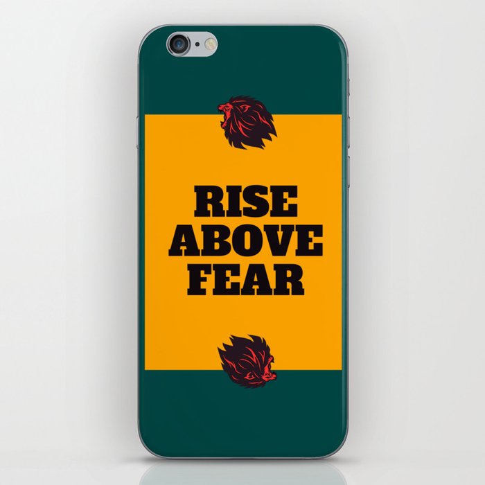 Rise Rise above fear typography design iPhone Skin
