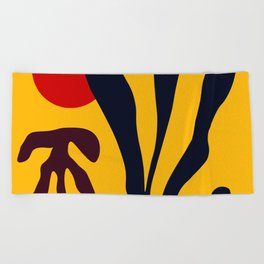 2 Abstract Shapes 211214 Minimal Art  Beach Towel