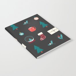 Christmas Tree, Mug, Ornament Hat Holiday Pattern Notebook