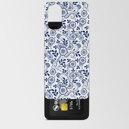 Blue Eastern Floral Pattern Android Card Case