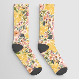AMELIA JANE'S GARDEN Golden Floral Socks