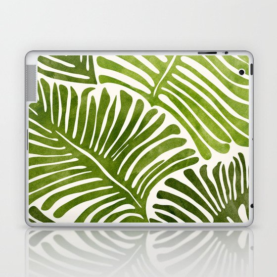 Summer Fern Simple Modern Watercolor Laptop & iPad Skin