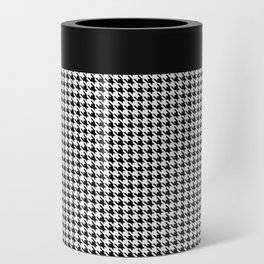 Black and white Houndstooth pattern Can Cooler