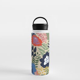 Maximalist floral shapes pattern Water Bottle