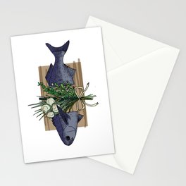 Seafood Series : Paperbark Blue Cod Fish Stationery Cards