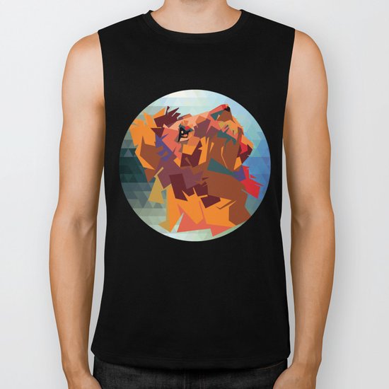 Lion's head - Geometry Biker Tank