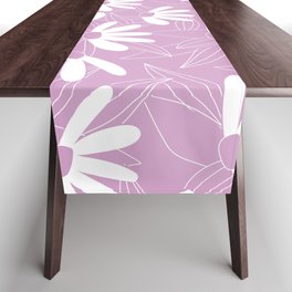 Purple Daisy Blooms Table Runner
