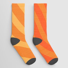 Summer Waves Orange Stripes Socks