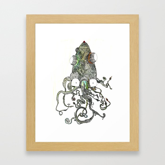 Alaska the Squid Framed Art Print