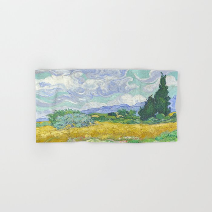Vincent van Gogh Wheat Field with Cypresses Hand & Bath Towel