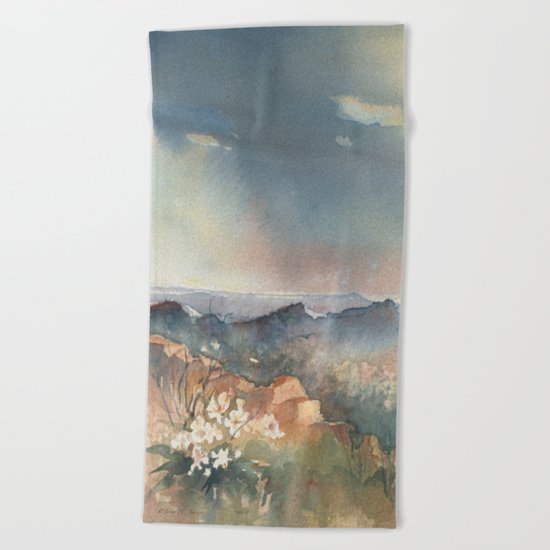 Desert Poppy Beach Towel
