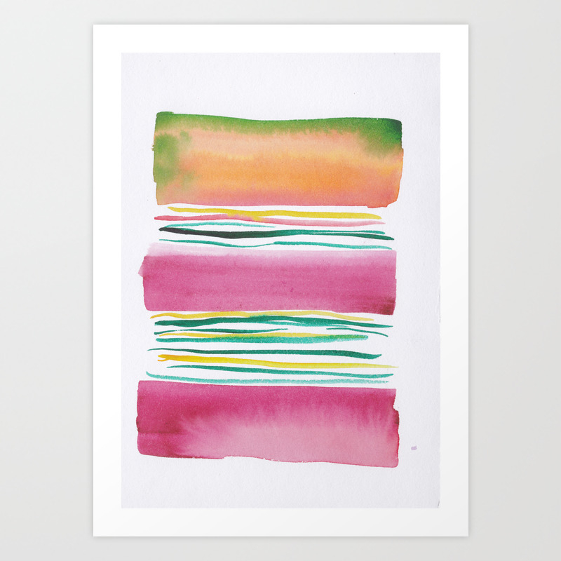 4 181026 Lines Color Block Watercolor Abstract Modern