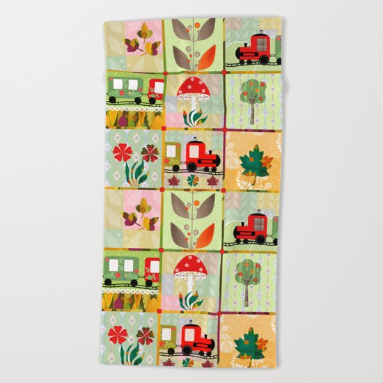 Children's Dominoes. Cubes. Beach Towel