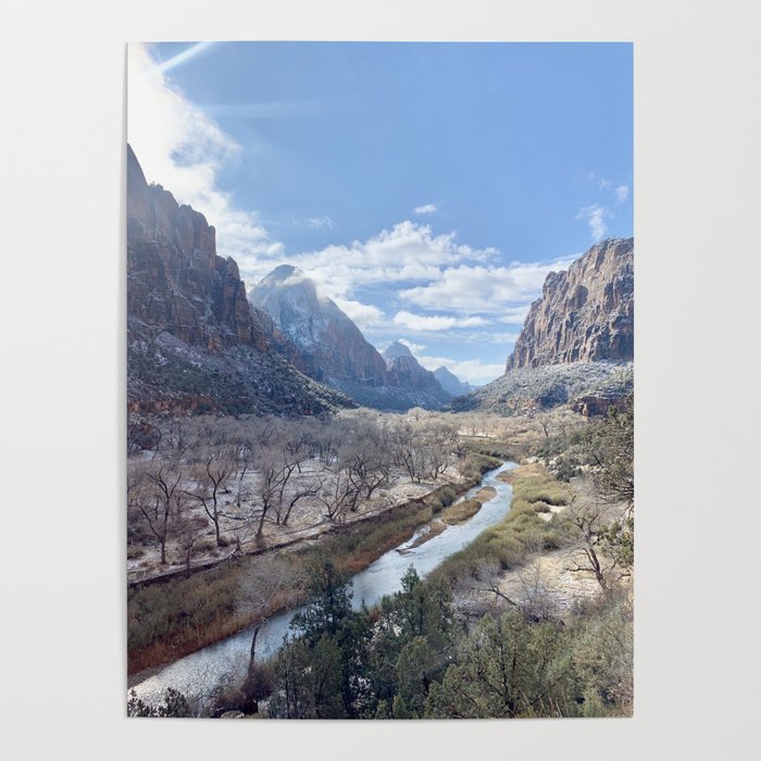 Zion Valley in the Winter Poster