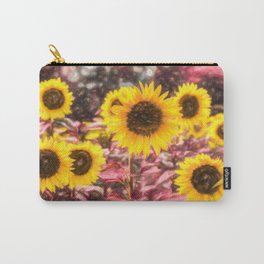 Sunflower Vibrant Art Carry-All Pouch | Photo, Vangoghsunflower, Sunflower, Fieldsofsunflowers, Vibrantart, Slovakiansunflowers, Florafauna, Summer, Sunflowers, Seasons 
