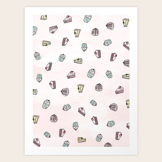 Desserts Rain Art Print
