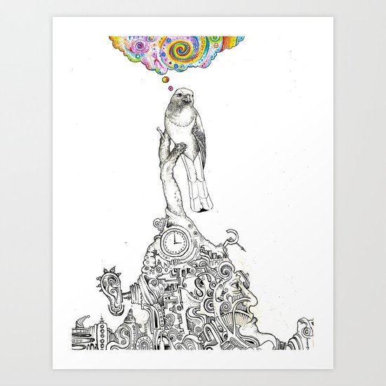Bird Thought 1 Art Print