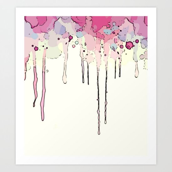 Cartoon Watercolor Art Print