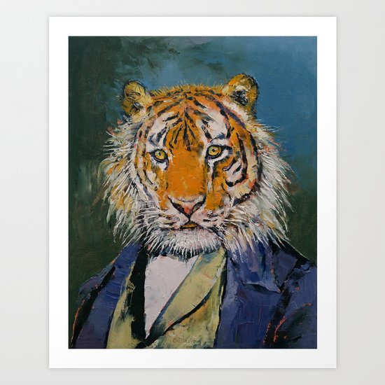 Gentleman Tiger Art Print